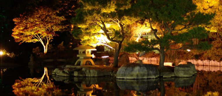 Lys i den japanske have